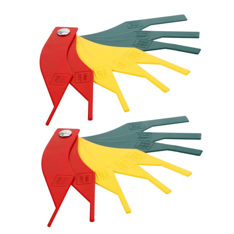 Healifty 2pcs Steel Brake Pad Thickness Gauge Tool for Accurate Auto Car Maintenance - Image 1